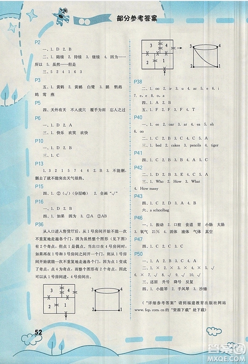 2019年寒假新啟航四年級數(shù)學人教版參考答案