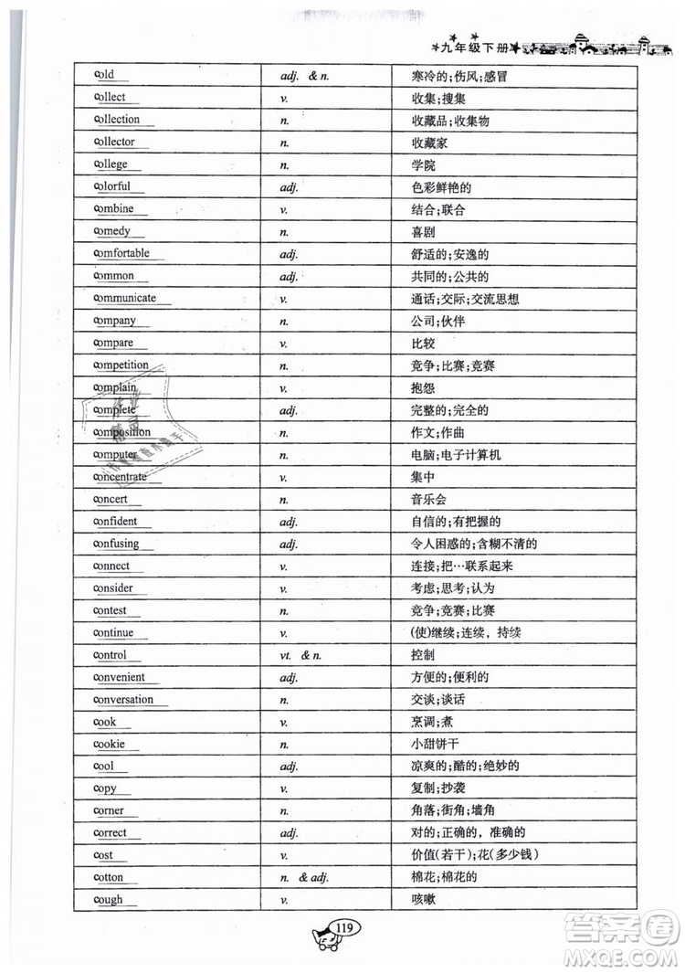 全新版2019新動力英語螺旋學(xué)習(xí)法人教版九年級下冊參考答案