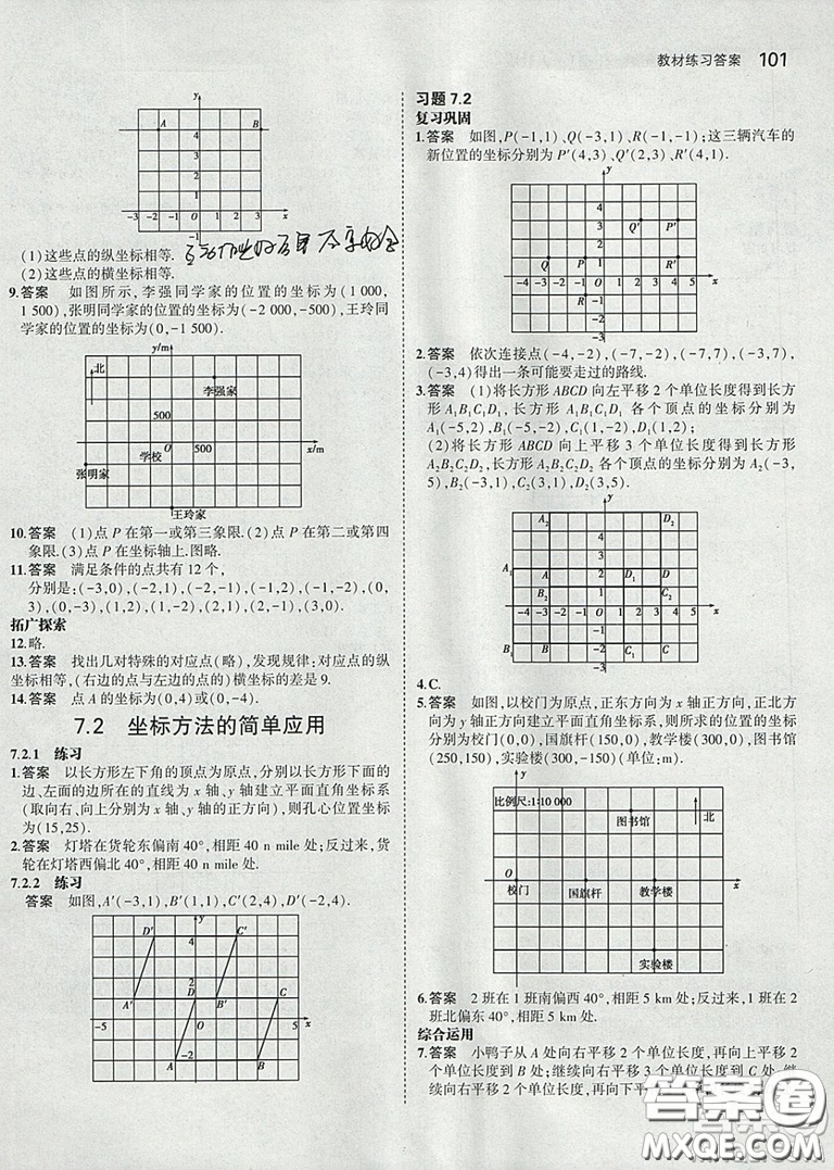 2021七年級數(shù)學(xué)課本下冊人教版答案