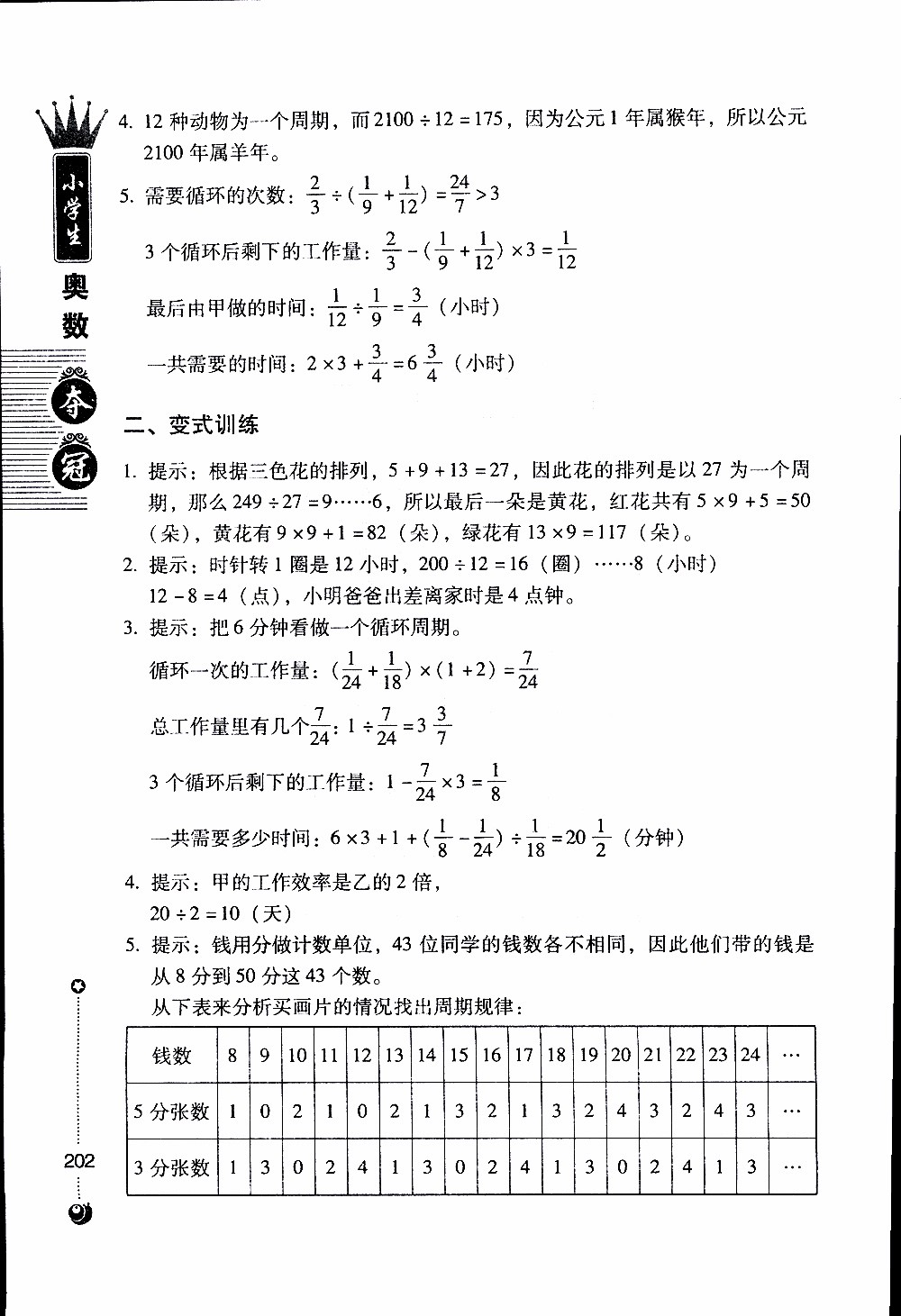 朝華出版社2019年小學生奧數(shù)奪冠6年級參考答案