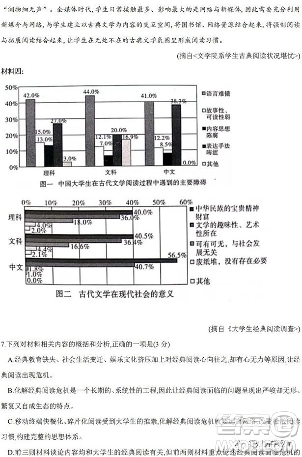 陜西咸陽2019屆高三一模語文試卷及答案