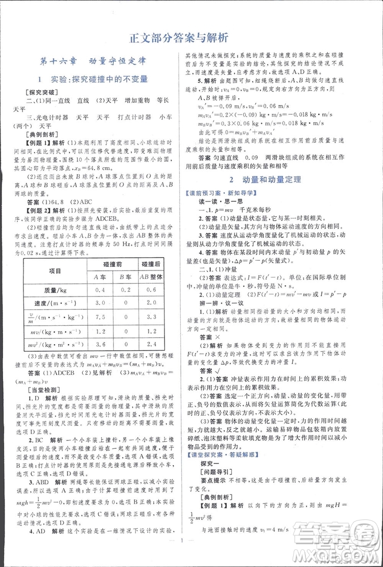 2021高中同步學(xué)考優(yōu)化設(shè)計(jì)物理選修3-5人教版答案