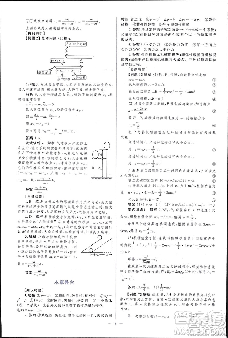 2021高中同步學(xué)考優(yōu)化設(shè)計(jì)物理選修3-5人教版答案