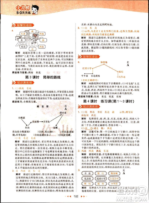 2019春季53天天練三年級下冊數(shù)學(xué)人教RJ版答案