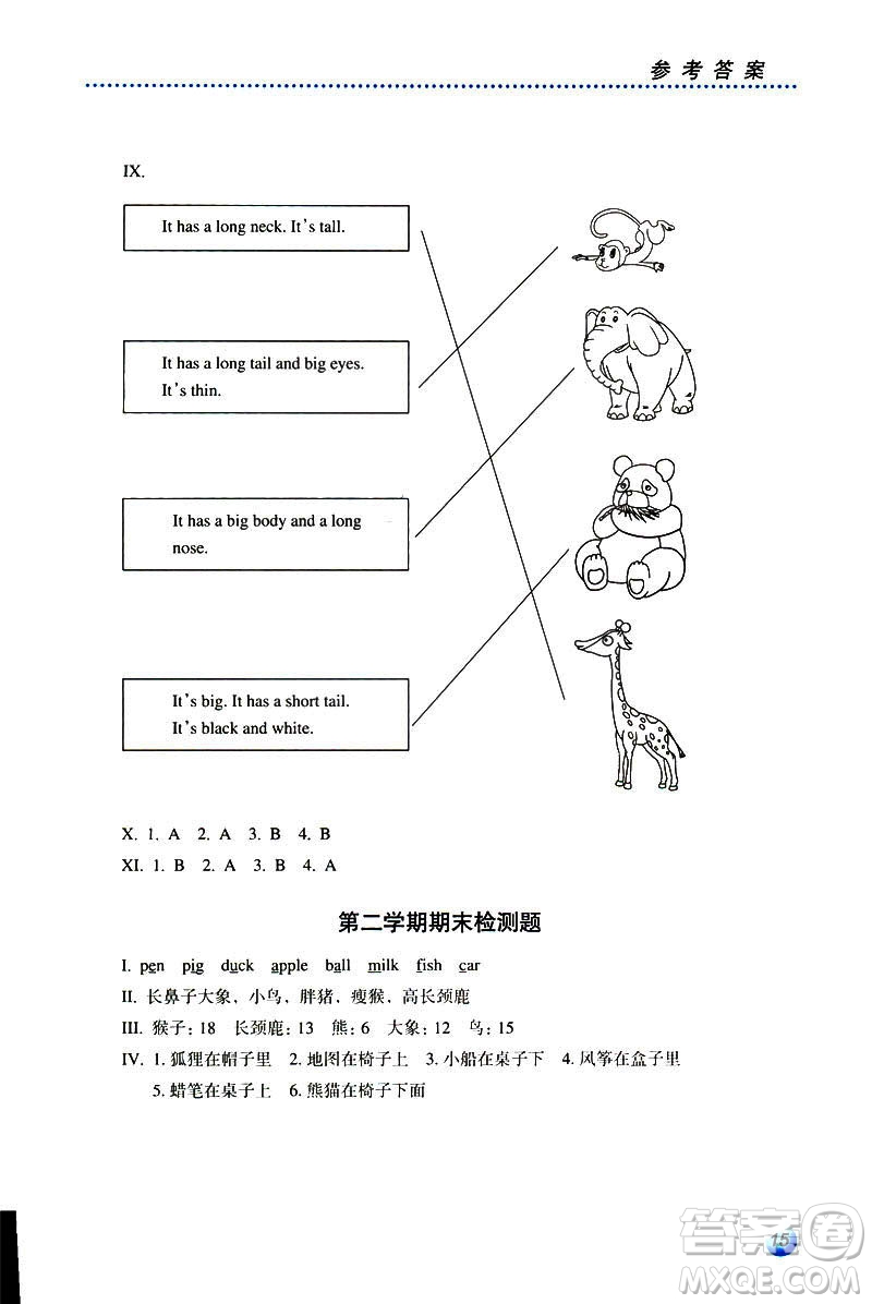 人教金學(xué)典2019年同步解析與測評小學(xué)三年級下冊英語人教PEP版答案