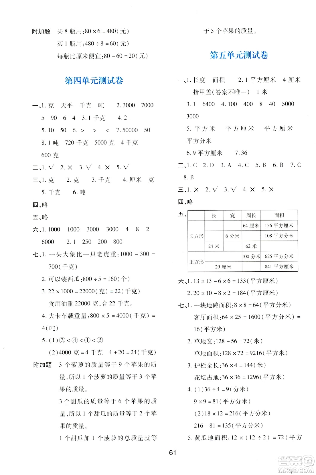 2019年春新課程學(xué)習(xí)與評(píng)價(jià)三年級(jí)數(shù)學(xué)下冊(cè)C版北師大版答案