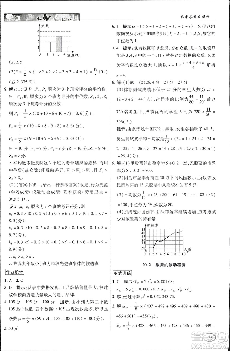 中學(xué)奇跡課堂2019春英才教程八年級(jí)數(shù)學(xué)下冊(cè)人教版參考答案