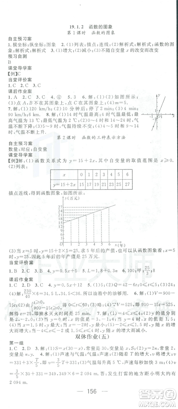 鴻鵠志文化2019RJ人教版名師測(cè)控八年級(jí)數(shù)學(xué)下冊(cè)云南專版答案