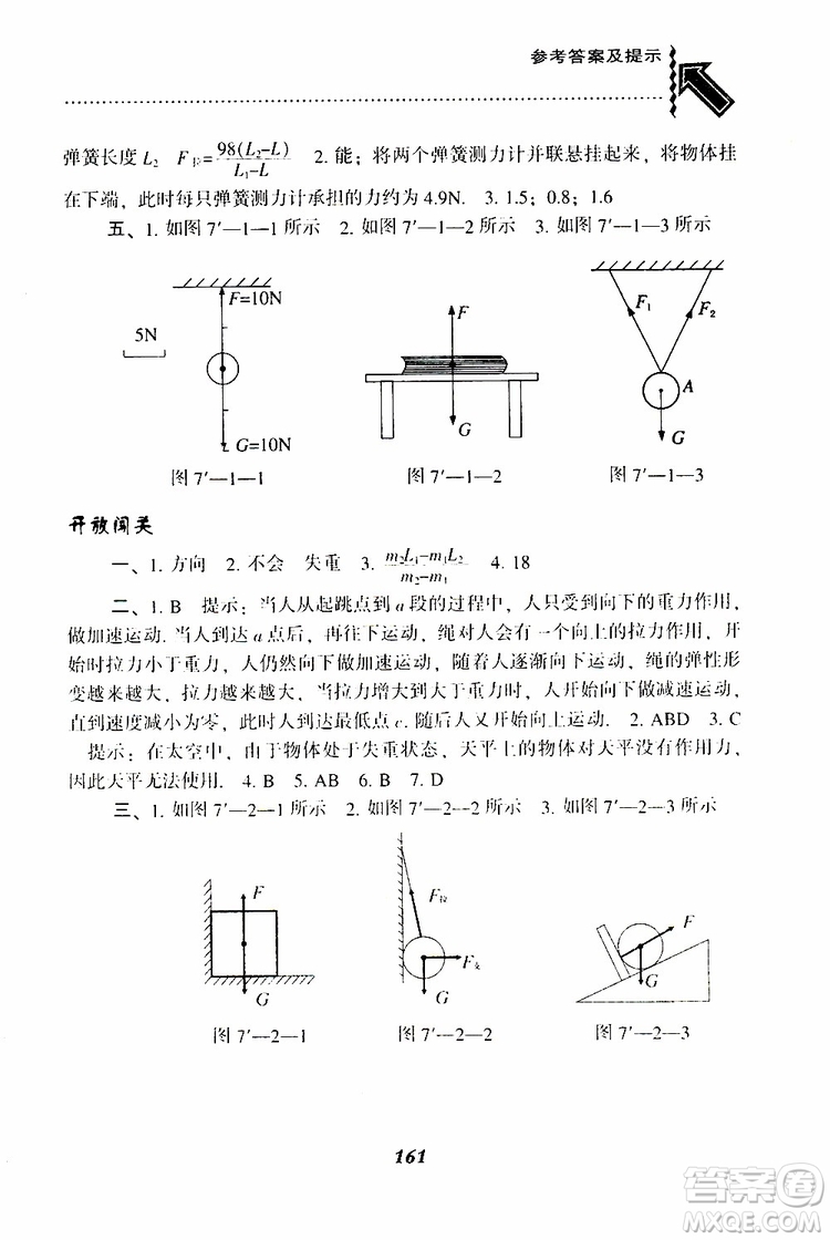 2019年尖子生題庫(kù)八年級(jí)下冊(cè)物理人教版R版參考答案