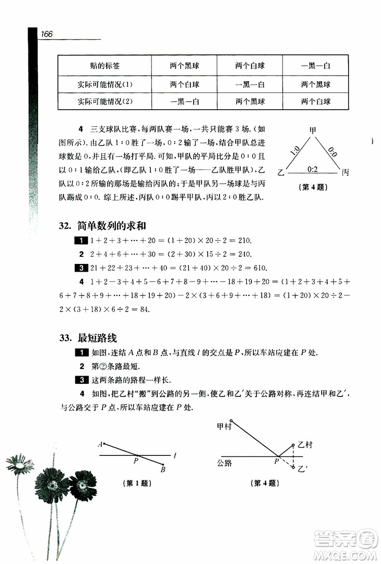 2019年優(yōu)等生數(shù)學第三版三年級參考答案