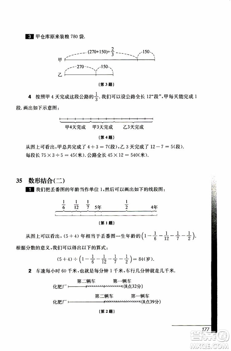 2019年優(yōu)等生數(shù)學(xué)六年級第三版參考答案