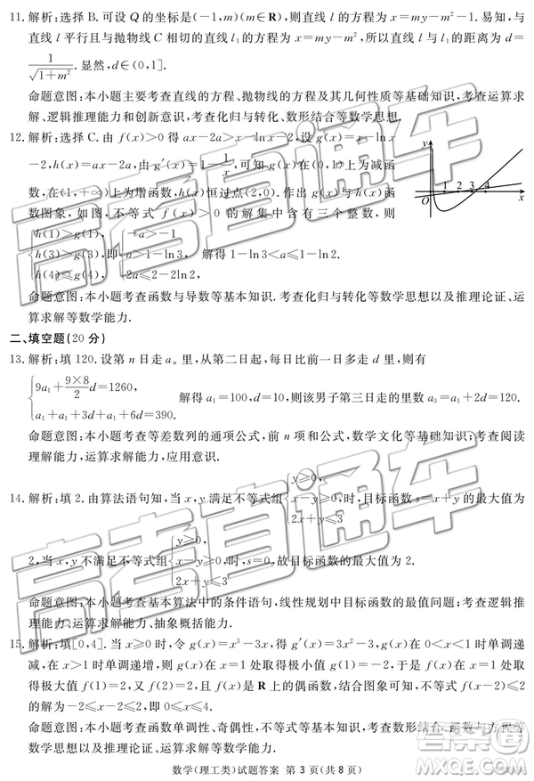 2019年廣安、眉山、遂寧、內(nèi)江、資陽、樂山六市二診文理數(shù)試題及參考答案