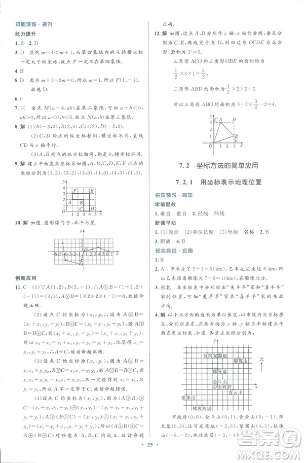 2019年優(yōu)化設(shè)計(jì)七年級數(shù)學(xué)下冊人教版初中同步測控優(yōu)化設(shè)計(jì)答案