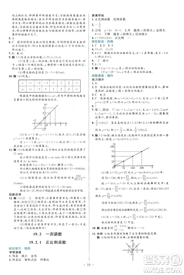 2019最新版初中同步與測控優(yōu)化設(shè)計數(shù)學(xué)八年級下冊人教版答案