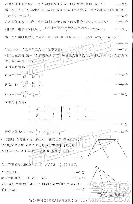 2019年東北三省四市一模文理數(shù)試題及參考答案