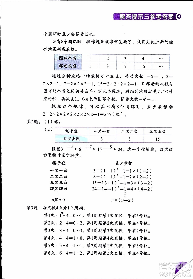 2019年學(xué)數(shù)學(xué)長智慧四年級下第8冊第二版參考答案