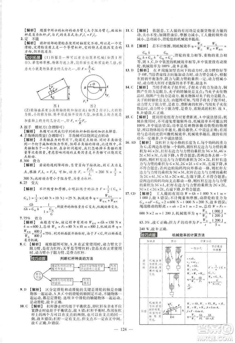 金考卷2019版人教版活頁(yè)題選八年級(jí)下物理RJ名師名題單元雙測(cè)卷答案