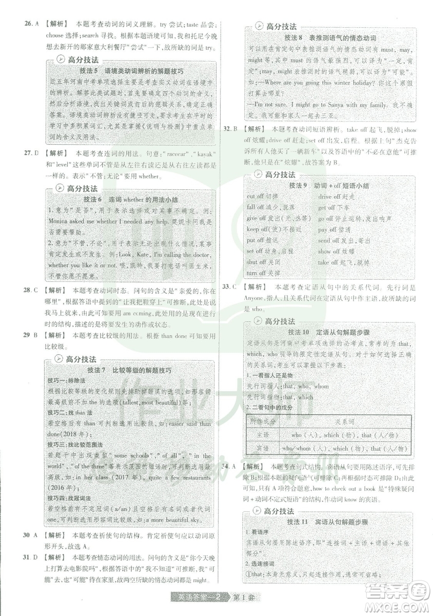 2019年天星教育中考用金考卷特快專遞河南中考45套英語答案