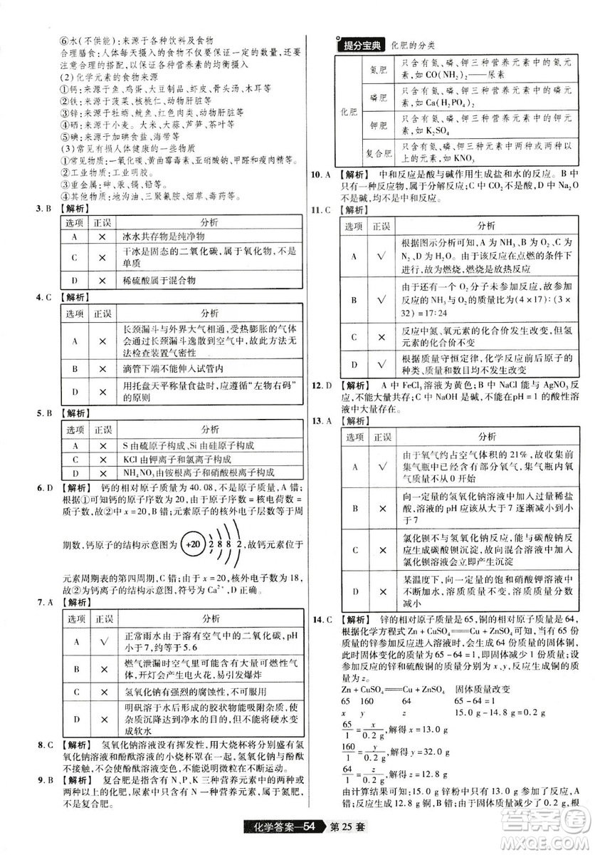 天星文化2019年河南中考45套卷金考卷特快專遞化學參考答案