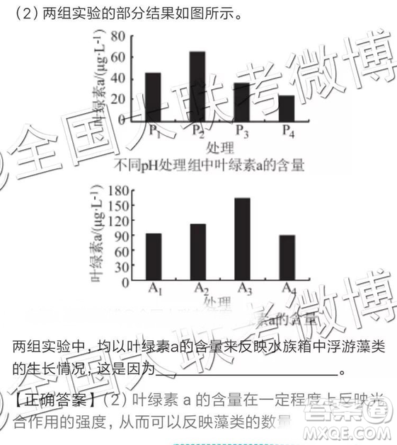 2019年全國普通高中高三四月大聯(lián)考文理綜參考答案