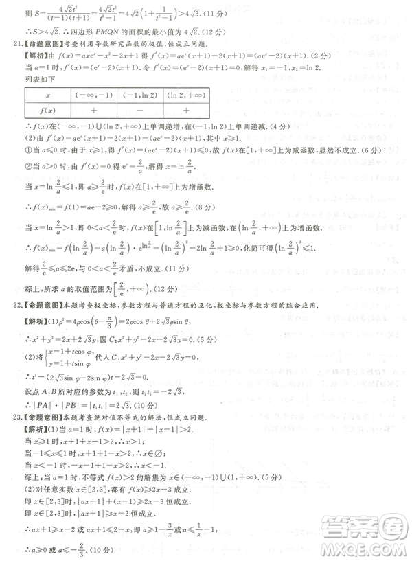 2019年普通高等學校招生全國統(tǒng)一考試押題卷一文數(shù)試卷及答案