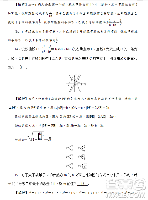 2019年炎德大聯(lián)考湖南師大附中高三月考試卷七文理數(shù)試題及答案