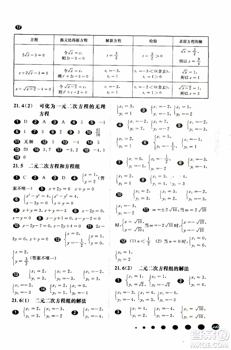 2019年華東師大版一課一練八年級下冊數(shù)學(xué)第二學(xué)期參考答案