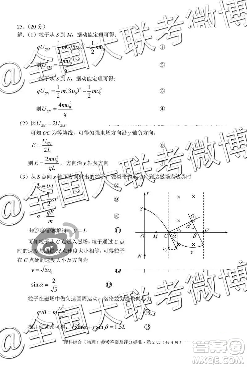 2019年5月昆明市高三模擬考文理綜答案