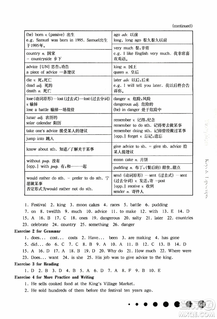 2019年華東師大版一課一練六年級(jí)英語N版牛津版第二學(xué)期參考答案