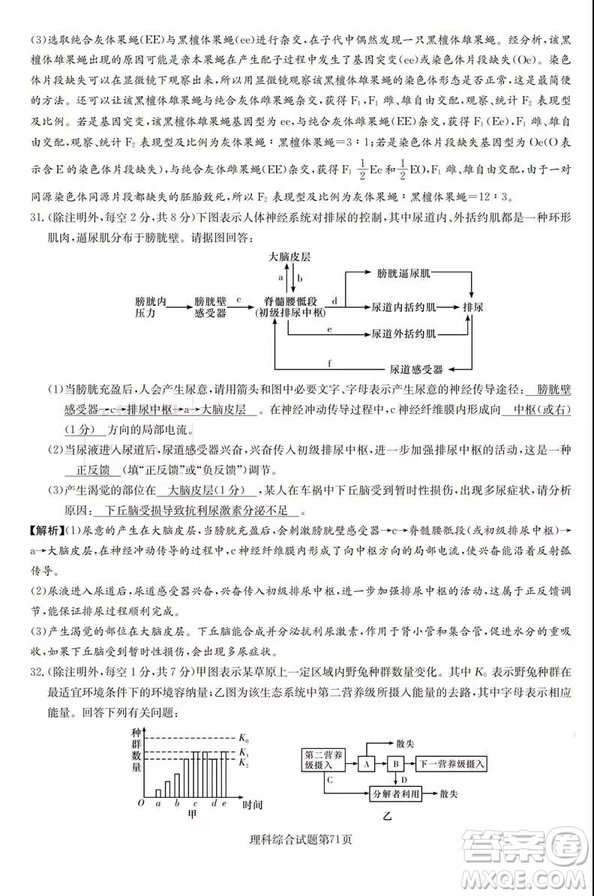 2019年普通高等學(xué)校招生全國統(tǒng)一考試考前演練五文理綜試題及答案