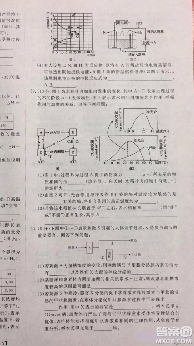 2019年普通高等學(xué)校招生全國統(tǒng)一考試沖刺預(yù)測卷四理科綜合試題及答案