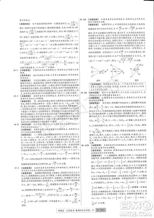 2019年高考最后一卷第一-七模擬理綜試題及答案