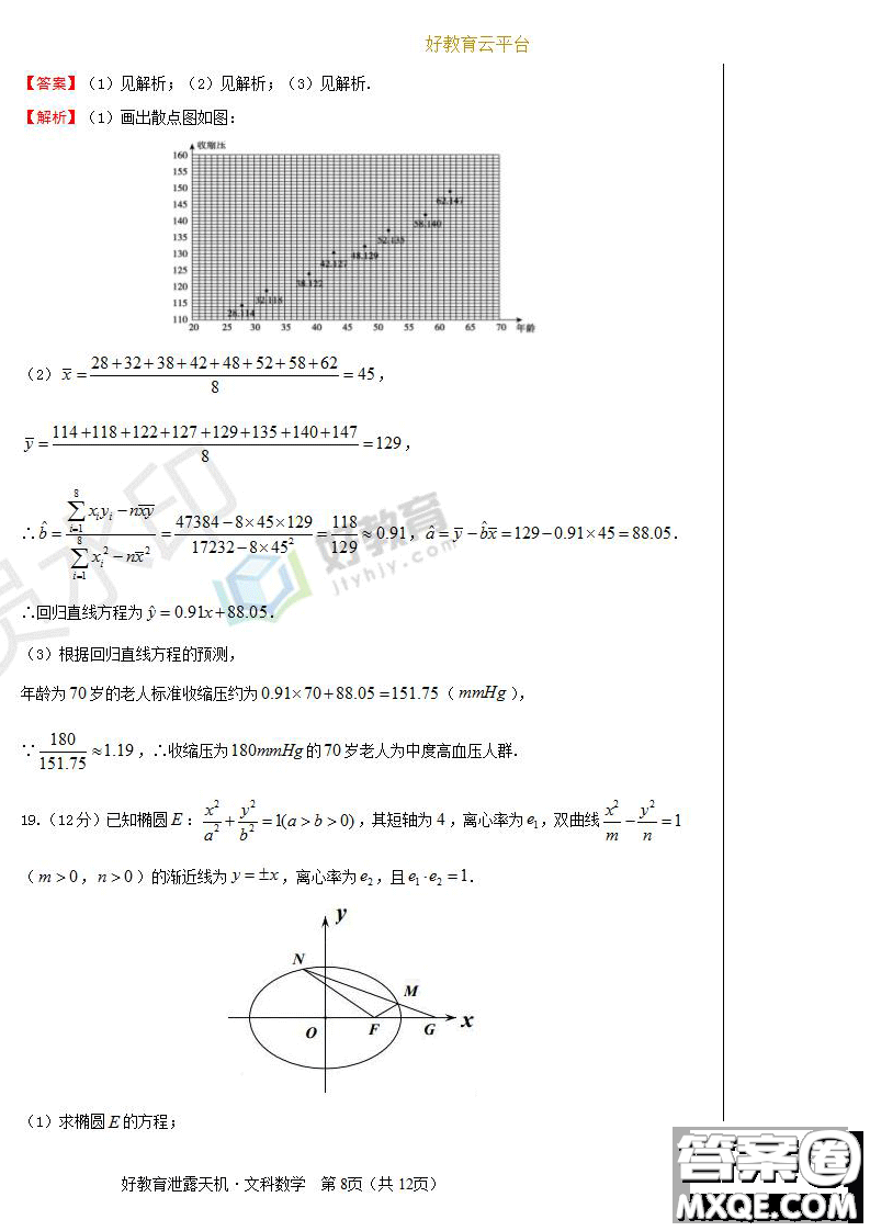 2019年泄露天機(jī)高考押題卷二文數(shù)試題及參考答案