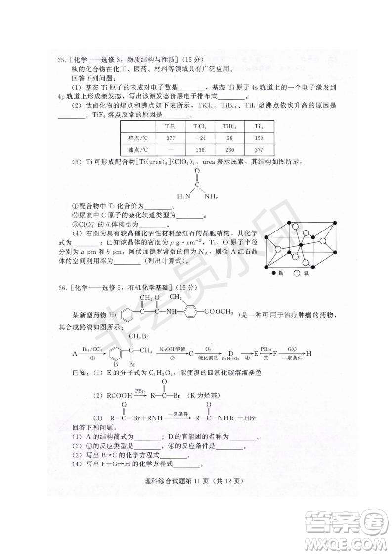 西藏拉薩市2019屆高三第三次模擬考試?yán)砭C試題及參考答案