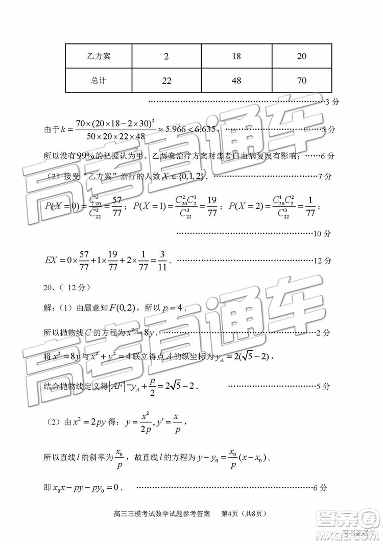 2019年淄博三模理科數(shù)學(xué)試題及答案