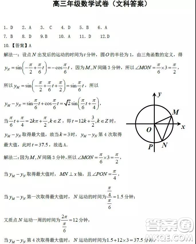 2019年衡水中學(xué)高三考前模擬卷文理數(shù)試題及參考答案