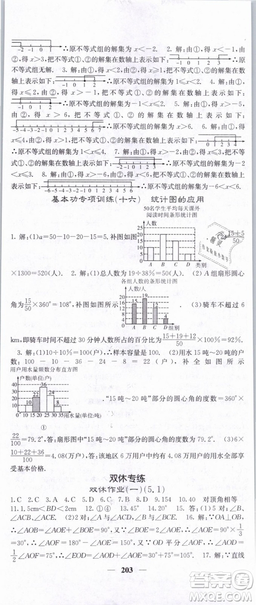 希望出版社2019年課堂點睛七年級數(shù)學(xué)下冊人教版答案