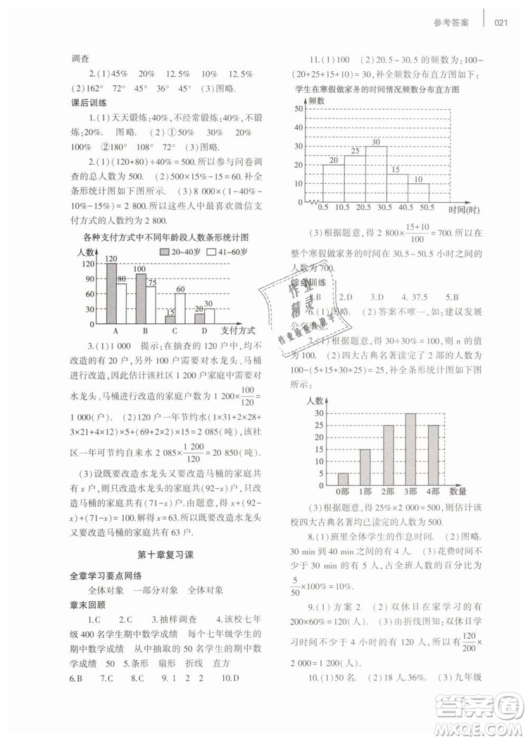 2019年基礎(chǔ)訓(xùn)練七年級(jí)數(shù)學(xué)下冊(cè)人教版大象出版社答案