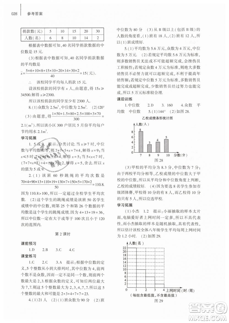 2019年基礎(chǔ)訓(xùn)練八年級(jí)數(shù)學(xué)下冊(cè)人教版大象出版社答案