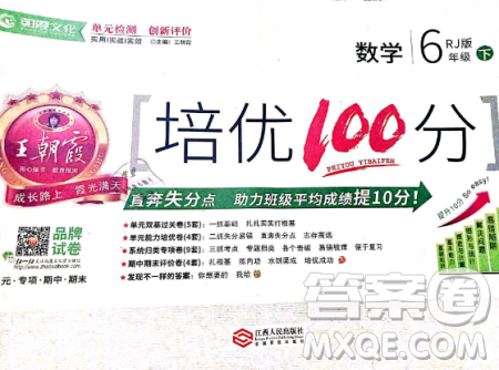 2019年王朝霞培優(yōu)100分六年級(jí)數(shù)學(xué)下冊人教版參考答案