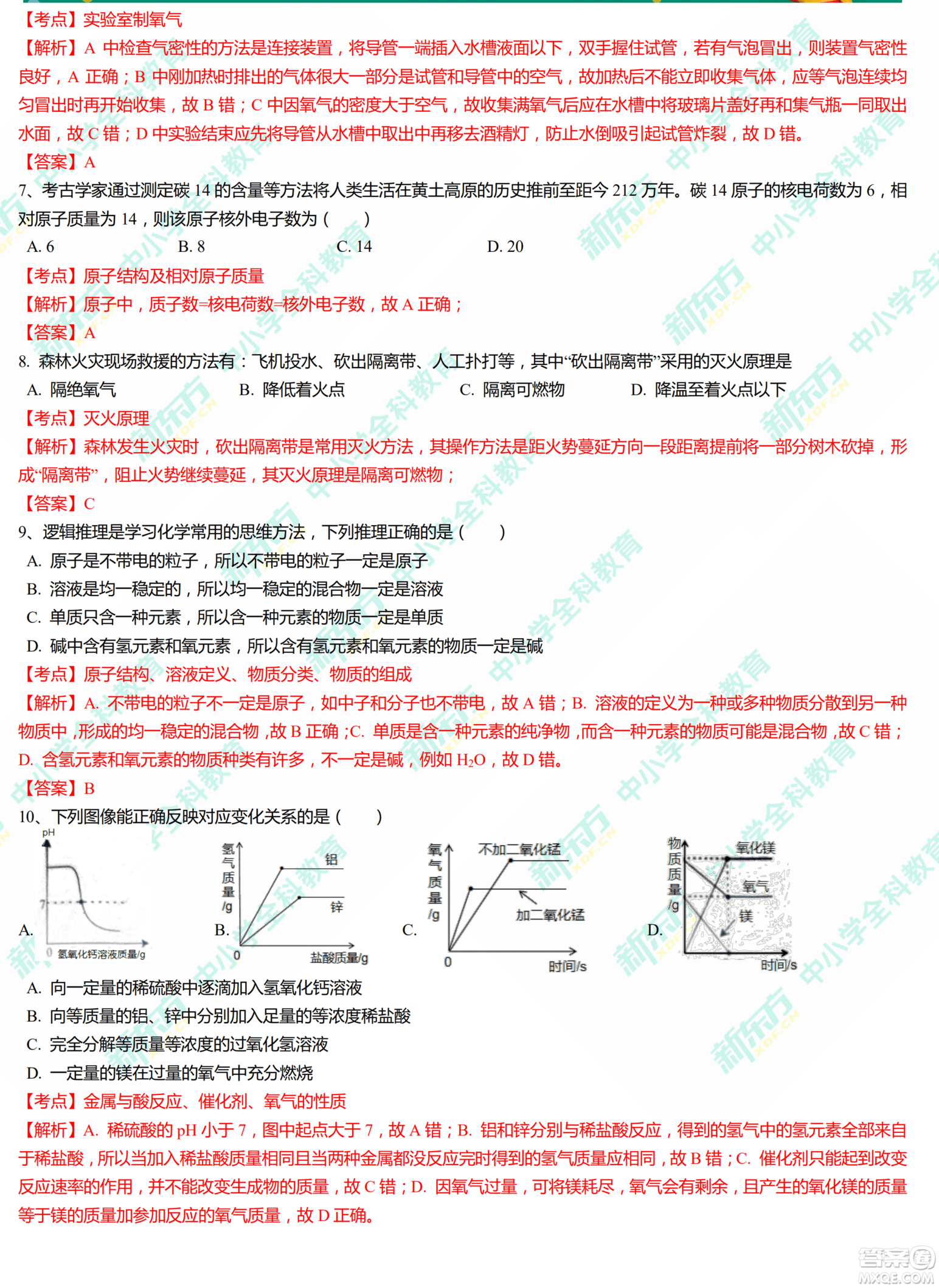 江西省2019年中等學(xué)校招生考試化學(xué)試題卷及答案