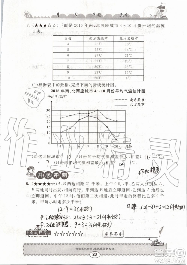 崇文書局2019年長(zhǎng)江暑假作業(yè)小學(xué)五年級(jí)數(shù)學(xué)人教版參考答案