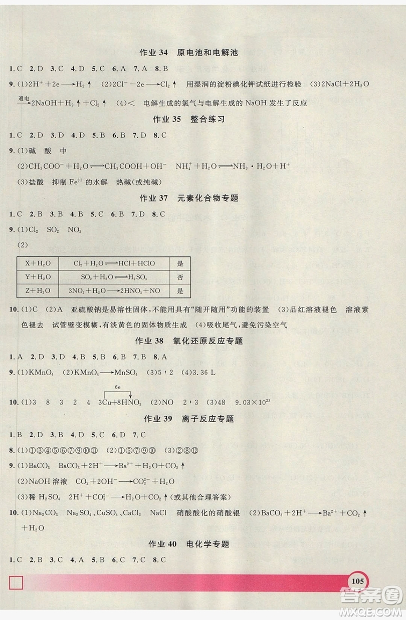 上海大學(xué)出版社2019鐘書金牌暑假作業(yè)導(dǎo)與練高一化學(xué)上海專版答案