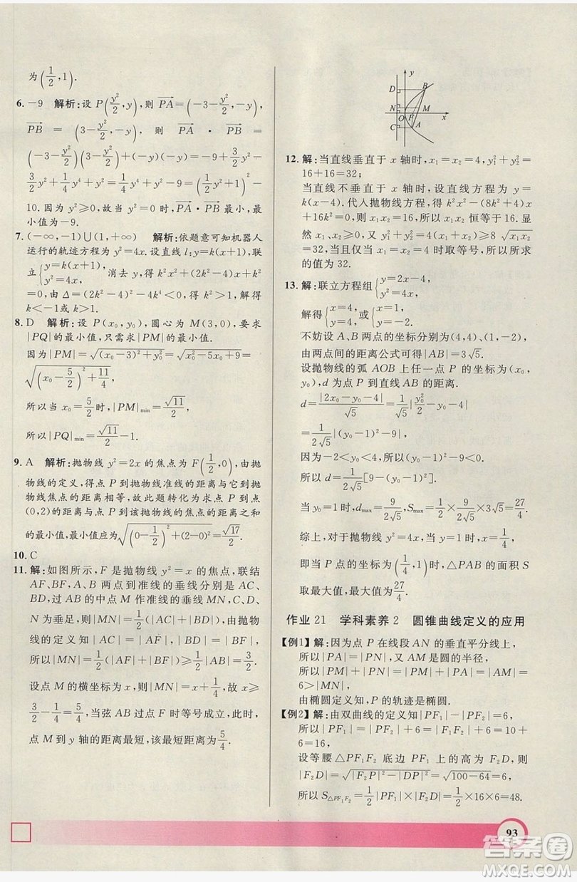 上海大學(xué)出版社2019鐘書金牌暑假作業(yè)導(dǎo)與練高二數(shù)學(xué)上海專版答案