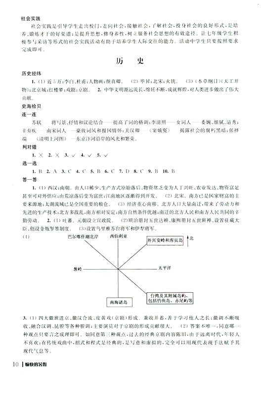 2019年愉快的暑假合訂本七年級參考答案