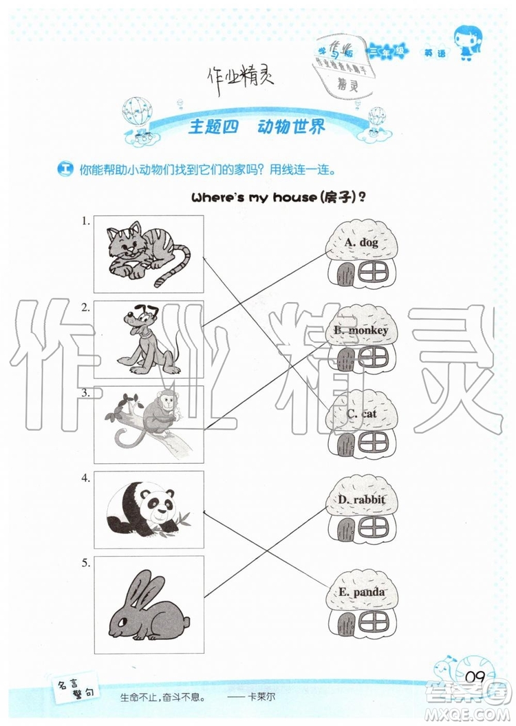 2019年暑假學(xué)習(xí)與生活假日知新三年級(jí)英語(yǔ)學(xué)習(xí)版參考答案