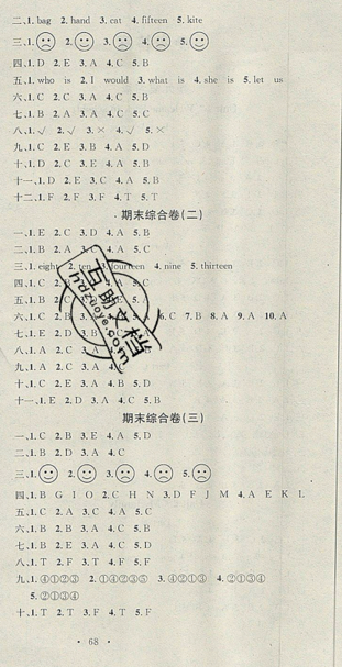 2019年學(xué)習(xí)總動(dòng)員暑假總復(fù)習(xí)三年級(jí)英語人教版RJ參考答案