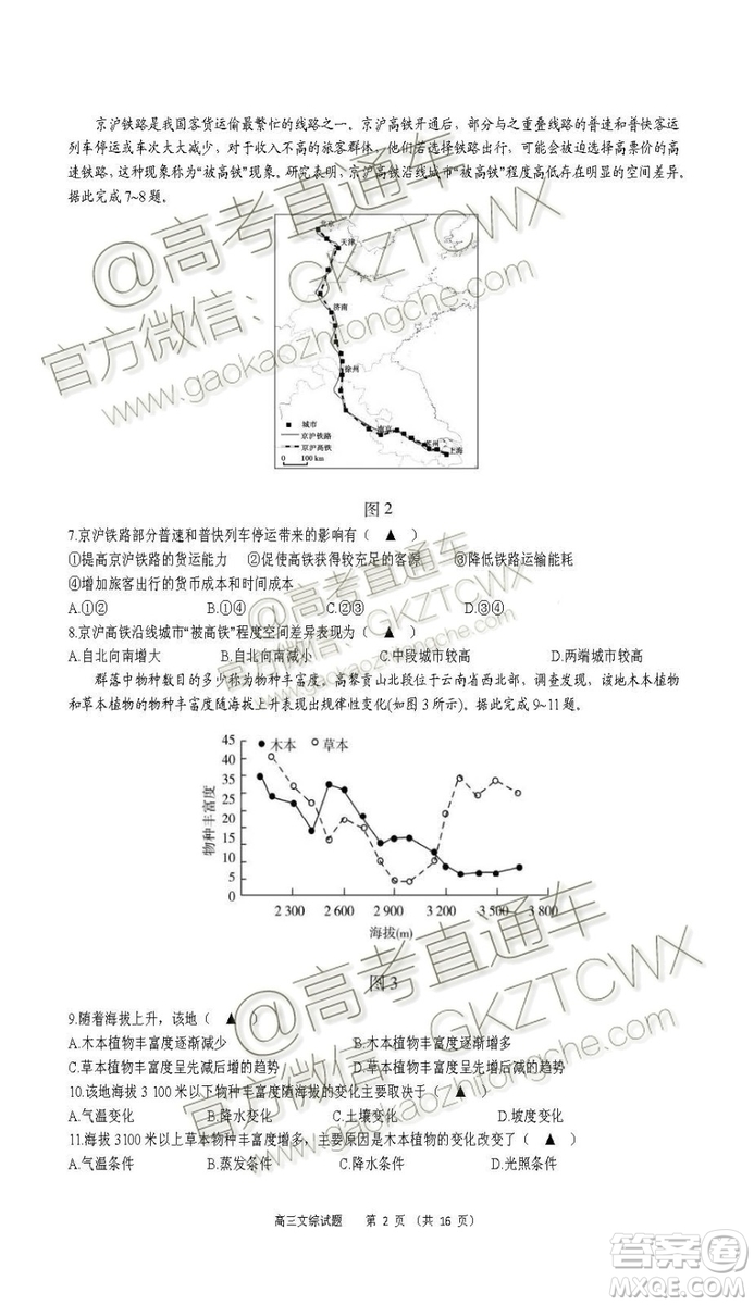 2020屆福建高三百校聯(lián)考文理綜試題及答案