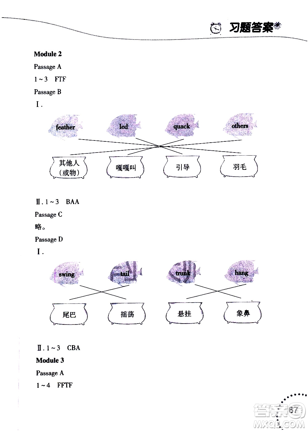 遼寧師范大學(xué)出版社2019年暑假樂園三年級英語閱讀人教版版參考答案