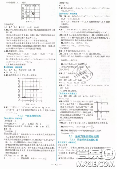 人民教育出版社人教版2019同步學(xué)歷案課時練七年級數(shù)學(xué)下冊參考答案